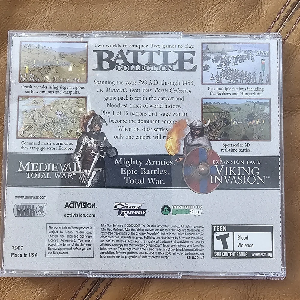 Medieval:Total War Battle Collection PC Game Base Game And Viking Invasion Pack‎